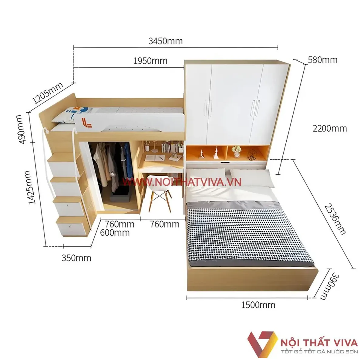 Tư vấn kích thước giường tầng trẻ em tiêu chuẩn, khoa học & an toàn  Tư vấn kích thước giường tầng trẻ em tiêu chuẩn, khoa học & an toàn