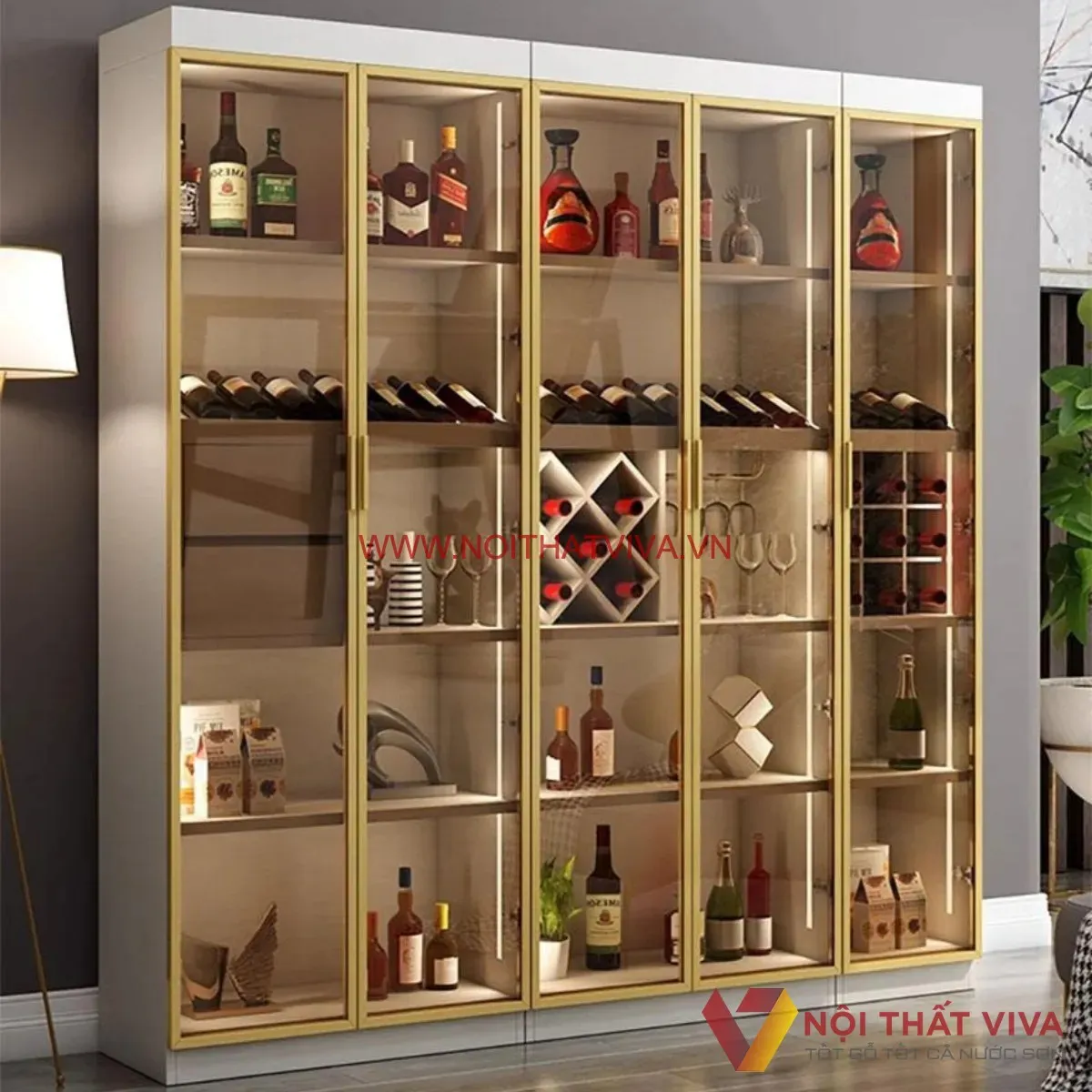 Tủ Rượu Gỗ C&ocirc;ng Nghiệp