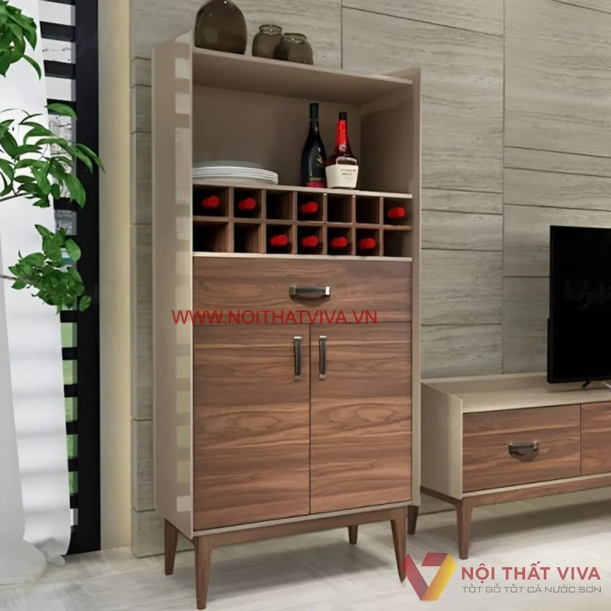 Tủ Rượu Gỗ Công Nghiệp