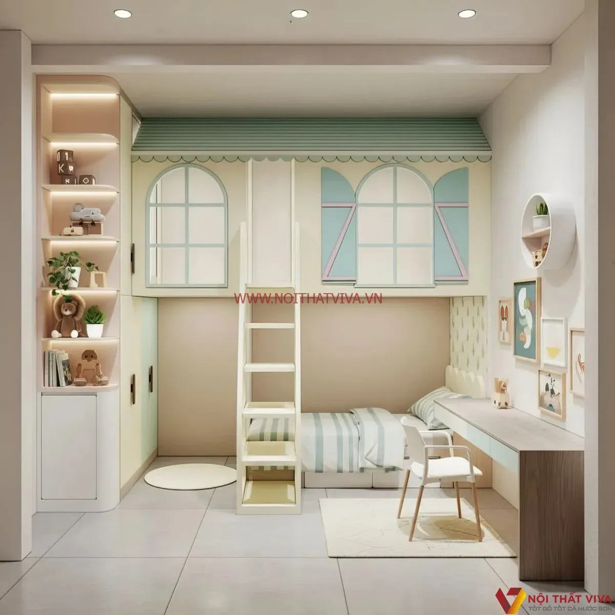 Tổng Hợp Mẫu Giường Tầng Trẻ Em Đẹp Gi&aacute; Rẻ, Giường Tầng Cho B&eacute; Trai, B&eacute; G&aacute;i 