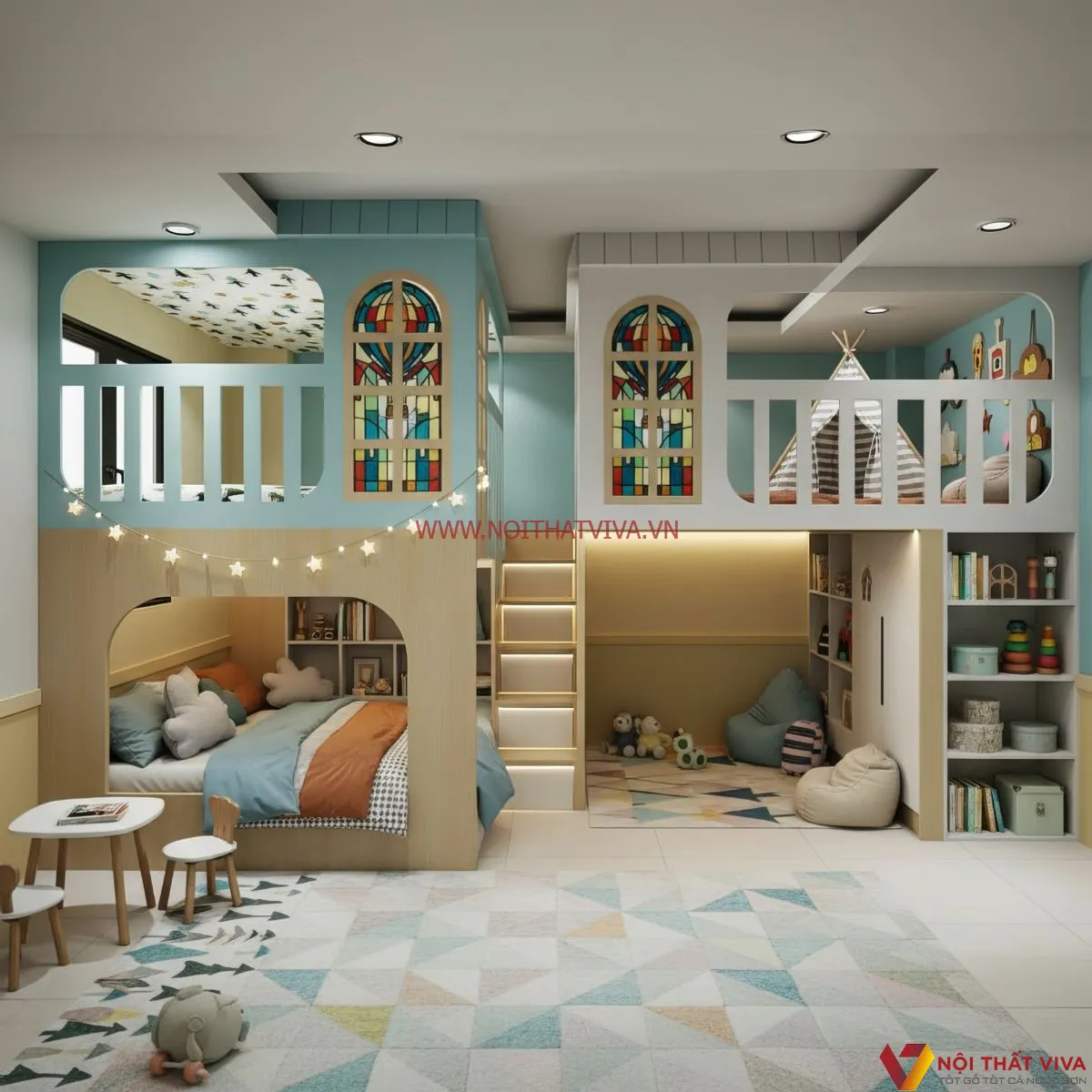 Tổng Hợp Mẫu Giường Tầng Trẻ Em Đẹp Gi&aacute; Rẻ, Giường Tầng Cho B&eacute; Trai, B&eacute; G&aacute;i 