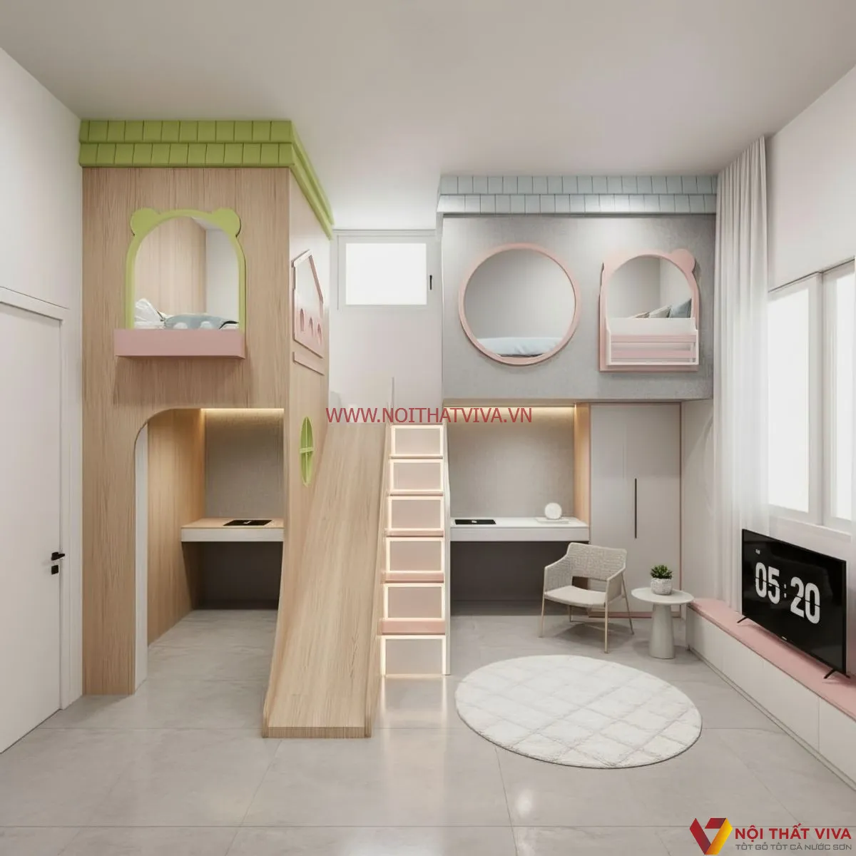 Tổng Hợp Mẫu Giường Tầng Trẻ Em Đẹp Gi&aacute; Rẻ, Giường Tầng Cho B&eacute; Trai, B&eacute; G&aacute;i 