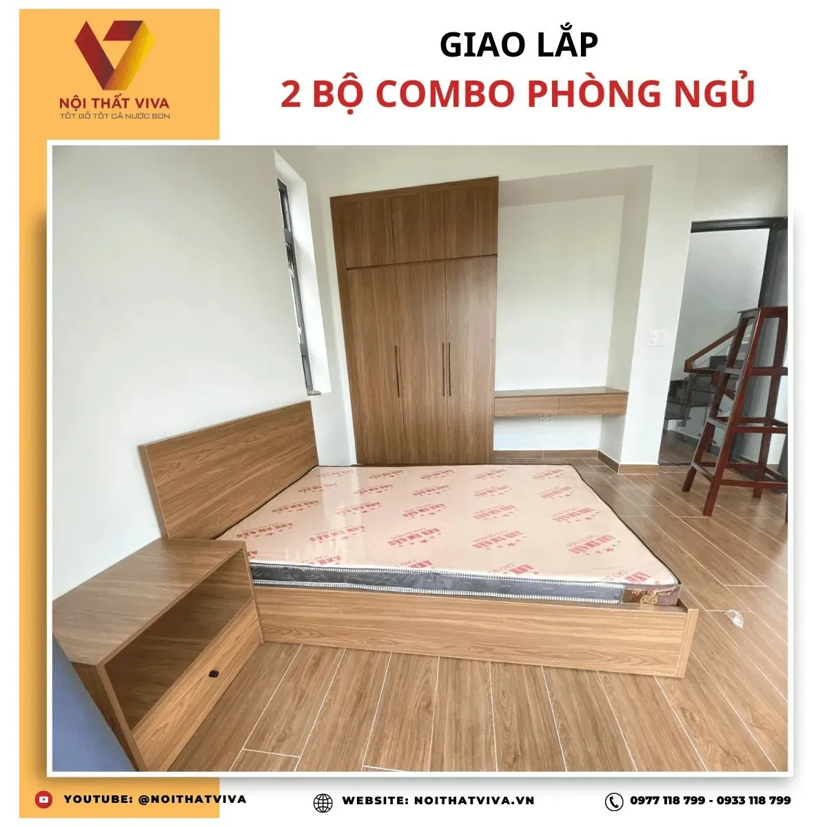 Combo phòng ngủ gỗ công nghiệp