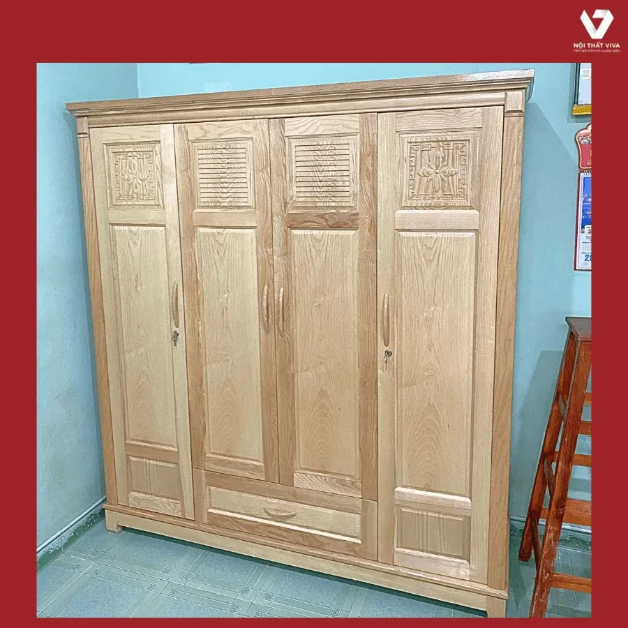 Tủ Quần Áo Gỗ Sồi