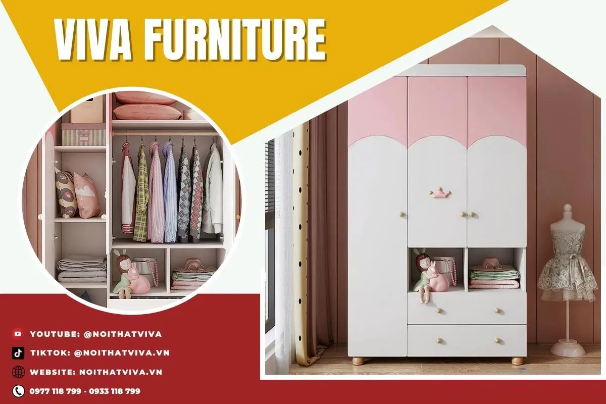 Tủ Quần Áo Cho Bé Gái