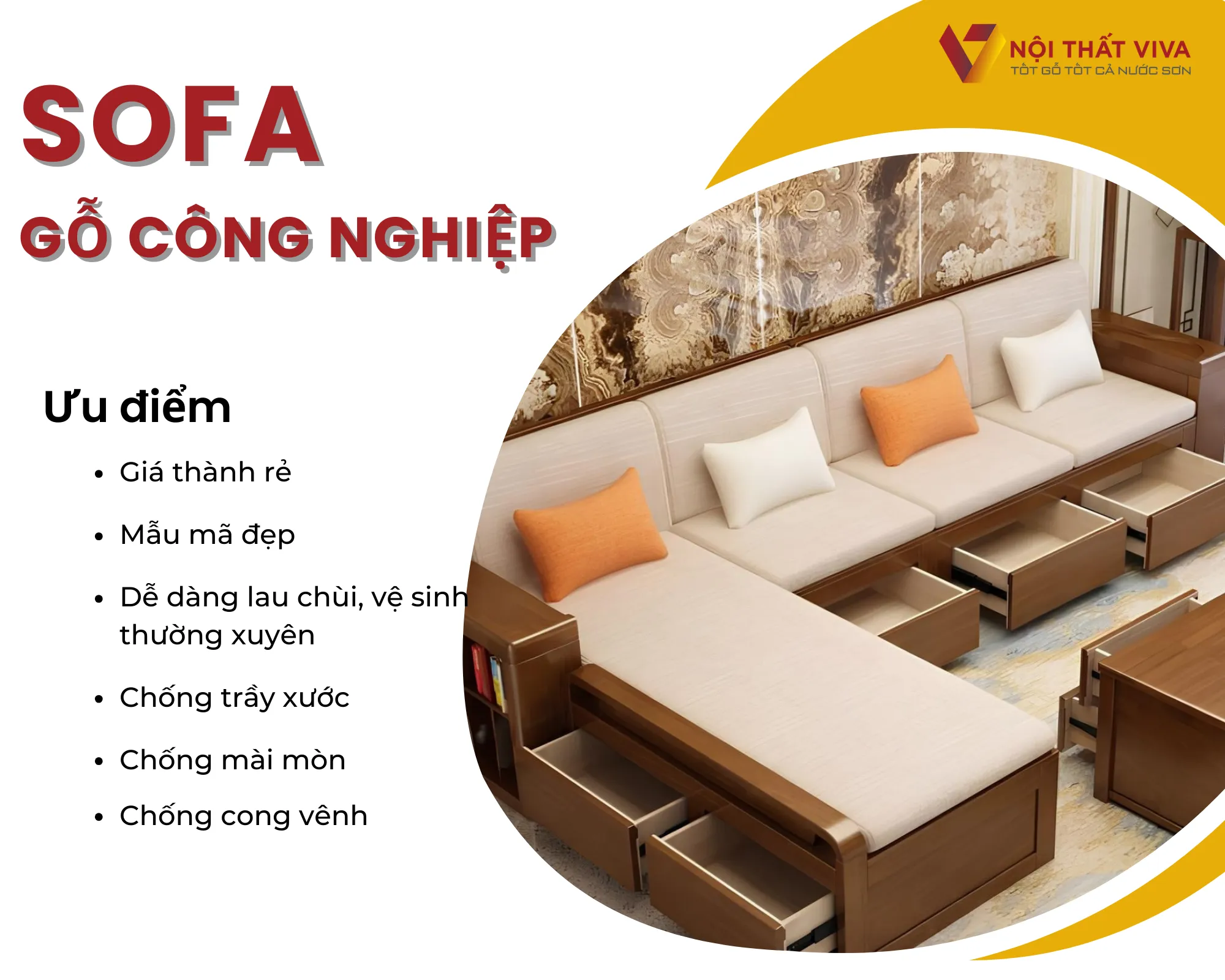 99+ Mẫu Sofa Gỗ Công Nghiệp Đẹp, Giá Tốt, Luôn Có Sẵn Tại Nội Thất Viva!