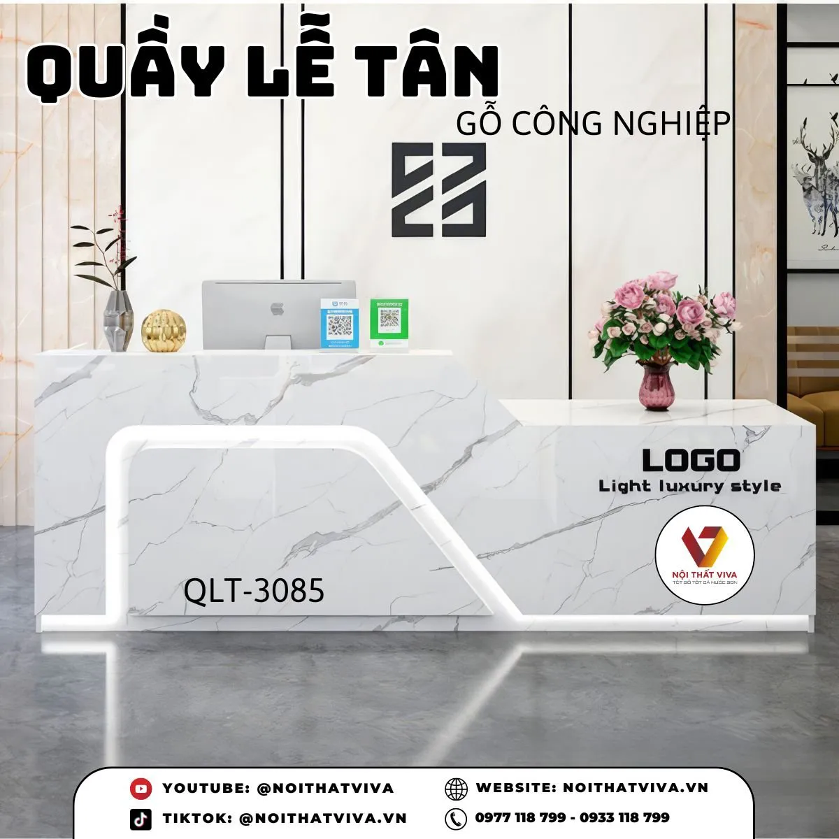 30+ Mẫu Quầy Lễ Tân Gỗ Công Nghiệp Hiện Đại Bền Đẹp Giá Tốt Nhất 2024