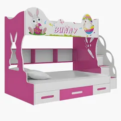 Giường 2 Tầng Trẻ Em Hình Thỏ Bunny Siêu Đáng Yêu Gỗ MDF Phủ Melamine Giường 2 Tầng Trẻ Em Hình Thỏ Bunny Siêu Đáng Yêu Gỗ MDF Phủ Melamine
