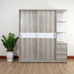 Mẫu Tủ Góc Tường 1M8 Cửa Lùa Hiện Đại Đẹp Giá Rẻ