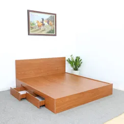 Mẫu Giường Có Ngăn Kéo Gỗ MDF Melamine Màu Xoan Đào Mẫu Giường Có Ngăn Kéo Gỗ MDF Melamine Màu Xoan Đào