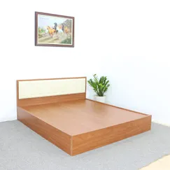 Giường Gỗ Công Nghiệp Giá Rẻ Màu Xoan Đào Có Đầu Nệm Kem Đẹp Hiện Đại Giường Gỗ Công Nghiệp Giá Rẻ Màu Xoan Đào Có Đầu Nệm Kem Đẹp Hiện Đại