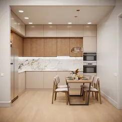 Mẫu Tủ Bếp Hình Chữ L Đẹp Hiện Đại Gỗ Mdf Phủ Melamine Kết Hợp Bàn Ăn Mẫu Tủ Bếp Hình Chữ L Đẹp Hiện Đại Gỗ Mdf Phủ Melamine Kết Hợp Bàn Ăn