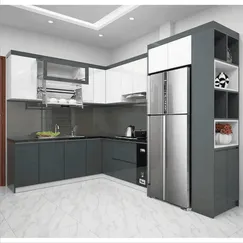 Tủ Bếp Acrylic Chữ L Gỗ Mdf Cùng Mặt Đá Hoa Cương Đẹp Giá Rẻ Tủ Bếp Acrylic Chữ L Gỗ Mdf Cùng Mặt Đá Hoa Cương Đẹp Giá Rẻ