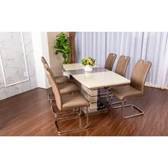 Bàn Ăn Gỗ Hiện Đại Mặt Bàn Mở Rộng Gỗ MDF Cao Cấp 