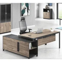 Bàn Làm Việc Giám Đốc Cao Cấp Gỗ Mdf Phủ Melamine Kết Hợp Chân Sắt  Bàn Làm Việc Giám Đốc Cao Cấp Gỗ Mdf Phủ Melamine Kết Hợp Chân Sắt