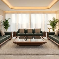 Bàn Ghế Phòng Khách Gỗ Óc Chó Đẹp Vân Gỗ Rõ Nét Chất Lượng Cao 