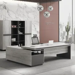 Bàn Giám Đốc Gỗ Công Nghiệp Chữ L Màu Xám Sang Trọng Đẳng Cấp Bàn Giám Đốc Gỗ Công Nghiệp Chữ L Màu Xám Sang Trọng Đẳng Cấp