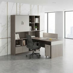 Bàn Gỗ Làm Việc Đẹp Kết Hợp Giá Sách Tiện Dụng Giá Ưu Đãi