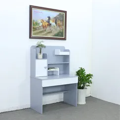 Bàn Học Có Kệ Sách Bằng Gỗ MDF Màu Tím Nhạt Phối Trắng Đẹp Hiện Đại Bàn Học Có Kệ Sách Bằng Gỗ MDF Màu Tím Nhạt Phối Trắng Đẹp Hiện Đại