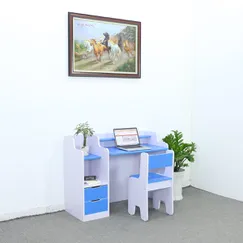 Bàn Học Đẹp Cho Bé Trai Gỗ MDF Màu Trắng Phối Xanh Dương Hiện Đại Giá Rẻ Bàn Học Đẹp Cho Bé Trai Gỗ MDF Màu Trắng Phối Xanh Dương Hiện Đại Giá Rẻ