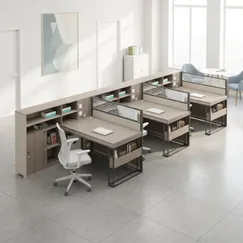 Bàn Làm Việc Văn Phòng Hiện Đại Thiết Kế Dành Cho 3 Người Giá Tốt 