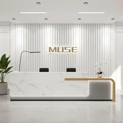 Bàn Quầy Lễ Tân Gỗ Công Nghiệp Giả Đá Hiện Đại Giá Tốt