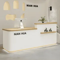 Bàn Quầy Thu Ngân Bo Góc Hài Hoà Chất Liệu MDF Phủ Melamine Bàn Quầy Thu Ngân Bo Góc Hài Hoà Chất Liệu MDF Phủ Melamine