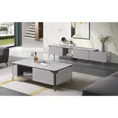 Bàn Sofa Mặt Đá Chân Sắt và Kệ Tivi Đẹp Hiện Đại Cho Phòng Khách