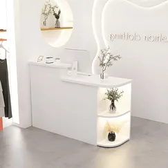 Bàn Thu Ngân Nhỏ Gọn Thiết Kế Tiện Lợi Chất Liệu Gỗ MDF Phủ Melamine  Bàn Thu Ngân Nhỏ Gọn Thiết Kế Tiện Lợi Chất Liệu Gỗ MDF Phủ Melamine