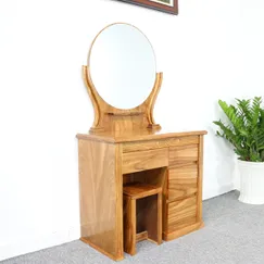 Mẫu Bàn Trang Điểm Gỗ Hương Xám Kính Tròn 1 Ngăn Đẹp Giá Rẻ Mẫu Bàn Trang Điểm Gỗ Hương Xám Kính Tròn 1 Ngăn Đẹp Giá Rẻ