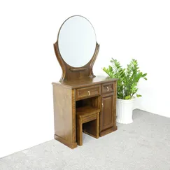 Bàn Phấn Gỗ Óc Chó Gương Tròn 2 Ngăn Đẹp Giá Rẻ Bàn Phấn Gỗ Óc Chó Gương Tròn 2 Ngăn Đẹp Giá Rẻ