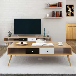 Bàn Uống Trà Phòng Khách Gỗ MDF Phủ Melamine Nhỏ Gọn Hiện Đại Bàn Uống Trà Phòng Khách Gỗ MDF Phủ Melamine Nhỏ Gọn Hiện Đại