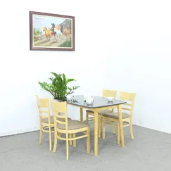 Bộ Bàn Ăn 4 Ghế Nhỏ Gọn Gỗ Cao Su Mặt Đá Hoa Cương Bền Đẹp Giá Rẻ Bộ Bàn Ăn 4 Ghế Nhỏ Gọn Gỗ Cao Su Mặt Đá Hoa Cương Bền Đẹp Giá Rẻ