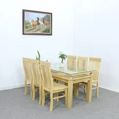 Bộ Bàn Ghế Ăn Gỗ Sồi 2 Tầng 6 Ghế Đẹp Cao Cấp Bộ Bàn Ghế Ăn Gỗ Sồi 2 Tầng 6 Ghế Đẹp Cao Cấp