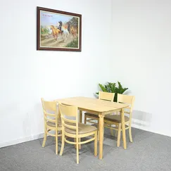 Bộ Bàn Ghế Ăn 4 Ghế Cabin Gỗ Cao Su Tự Nhiên Đẹp Giá Rẻ Bộ Bàn Ghế Ăn 4 Ghế Cabin Gỗ Cao Su Tự Nhiên Đẹp Giá Rẻ