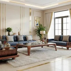 Bộ Bàn Ghế Gỗ Óc Chó Phòng Khách Kiểu Dáng Sang Trọng Chất Lượng 