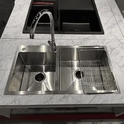Bồn Rửa Bát Inox 304 Thiết Kế Sang Trọng Kiểu 2 Hố Lệch Hiện Đại Bồn Rửa Bát Inox 304 Thiết Kế Sang Trọng Kiểu 2 Hố Lệch Hiện Đại