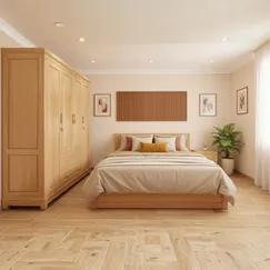 Combo Phòng Ngủ Giá Rẻ Chất Liệu Gỗ Sồi Tự Nhiên Cao Cấp 