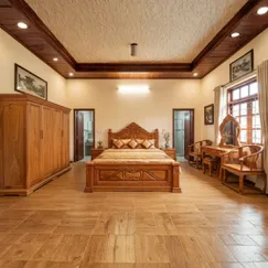 Combo Phòng Ngủ Tân Cổ Điển Gỗ Gõ Đỏ Chất Lượng Cao Cấp