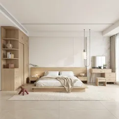 Thiết Kế Nội Thất Phòng Ngủ Hiện Đại Chất Liệu Gỗ Công Nghiệp Giá Tốt 