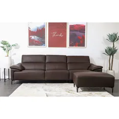 Ghế Sofa Da Thật Màu Nâu Đất Đẹp Hiện Đại Cao Cấp Cho Phòng Khách Ghế Sofa Da Thật Màu Nâu Đất Đẹp Hiện Đại Cao Cấp Cho Phòng Khách