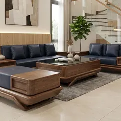 Ghế Sofa Óc Chó Chắc Chắn Kèm Nệm Bọc Da Êm Ái Giá Hợp Lý