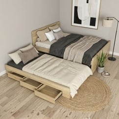 Giường Đôi 2 Tầng Tích Hợp Hộc Kéo Tiện Ích Chất Lượng Cao 
