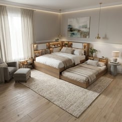 Giường Đôi Hiện Đại Thiết Kế Tinh Tế Bền Bỉ Giá Ưu Đãi