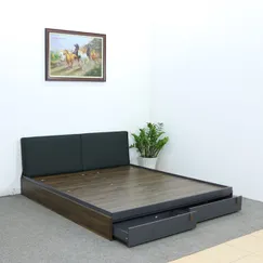 Giường Gỗ Ép Công Nghiệp MFC Nhập Khẩu Có Hộc Kéo + Đầu Nệm Cao Cấp Giường Gỗ Ép Công Nghiệp MFC Nhập Khẩu Có Hộc Kéo + Đầu Nệm Cao Cấp