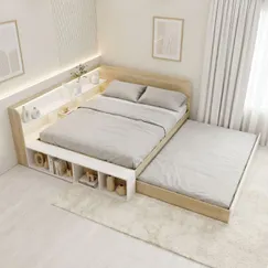 Giường Mẹ Bồng Con Bền Đẹp Chất Liệu Gỗ Công Nghiệp Cao Cấp 