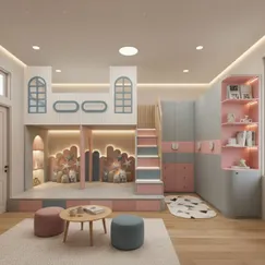 Giường Ngủ Cho Bé Gái Thiết Kế Kết Hợp Tủ Áo Tiện Dụng 