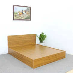 Giường Ngủ MDF Đẹp Màu Vàng Vân Gỗ Giá Rẻ Giường Ngủ MDF Đẹp Màu Vàng Vân Gỗ Giá Rẻ