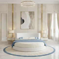 Giường Ngủ Hình Tròn Bọc Nệm Cao Cấp Chất Lượng Vượt Trội 