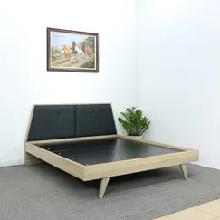 Giường Nhập Khẩu Cao Cấp Gỗ MFC Chân Cao Có Đầu Nệm Vát Đẹp Hiện Đại Giường Nhập Khẩu Cao Cấp Gỗ MFC Chân Cao Có Đầu Nệm Vát Đẹp Hiện Đại